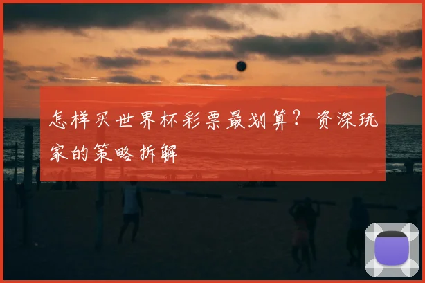 怎样买世界杯彩票最划算？资深玩家的策略拆解